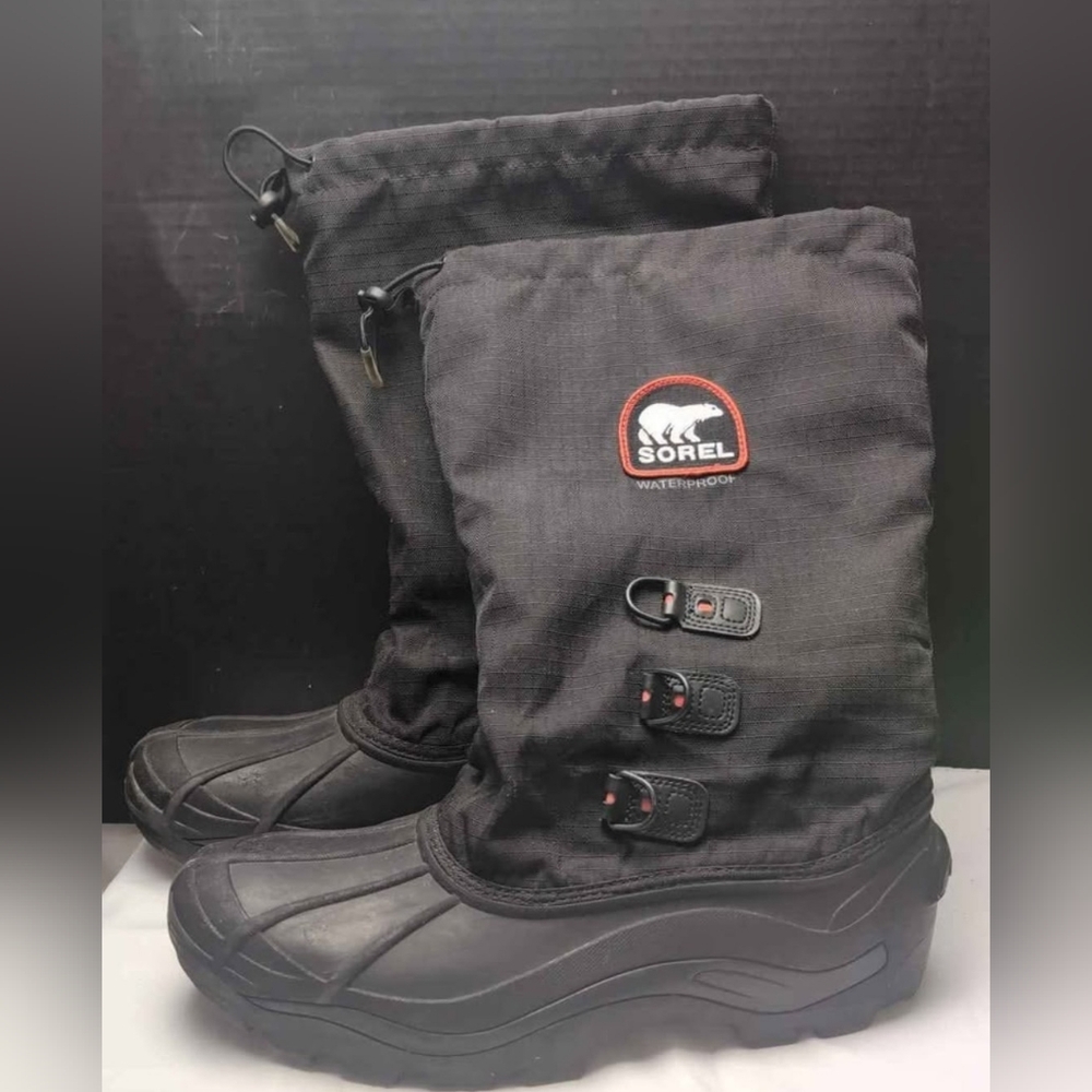 Sorel Black Men's Size 13 Winter Boots Waterproof Tall Rugged Snowmobiling